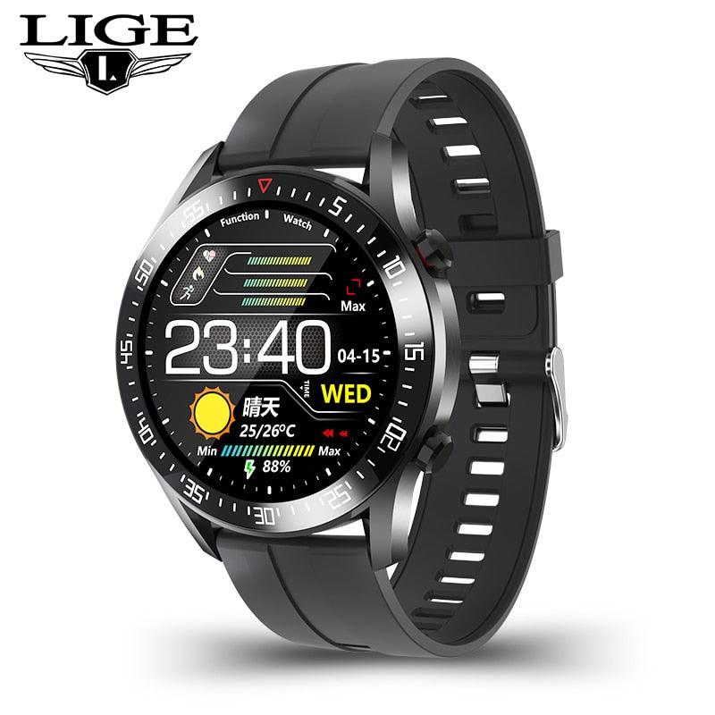 LIGE Fashion Full Circle Touch Screen Men's Smart Watches IP68 Waterproof Sports Fitness Watch Luxury Smart Watch for men - Fit For Life Brands 