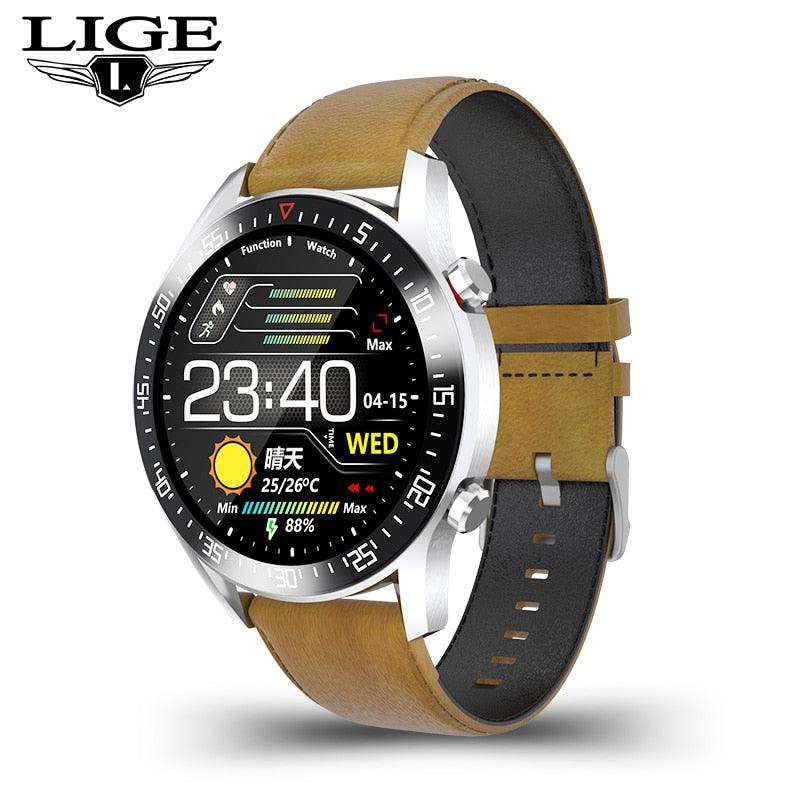 LIGE Fashion Full Circle Touch Screen Men's Smart Watches IP68 Waterproof Sports Fitness Watch Luxury Smart Watch for men - Fit For Life Brands 