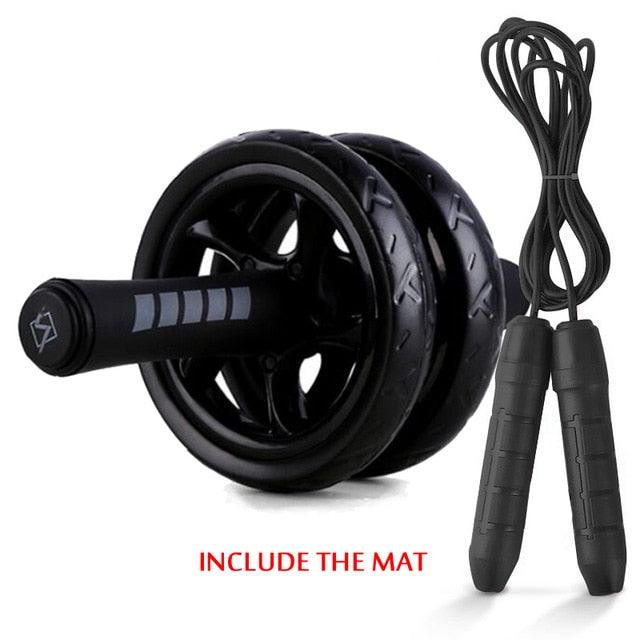 Roller&Jump Rope No Noise Abdominal Wheel Ab Roller with Mat For Exercise Fitness Equipment Accessories Body Building - Fit For Life Brands 