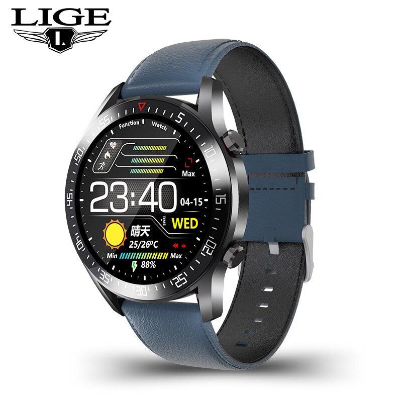 LIGE Fashion Full Circle Touch Screen Men's Smart Watches IP68 Waterproof Sports Fitness Watch Luxury Smart Watch for men - Fit For Life Brands 