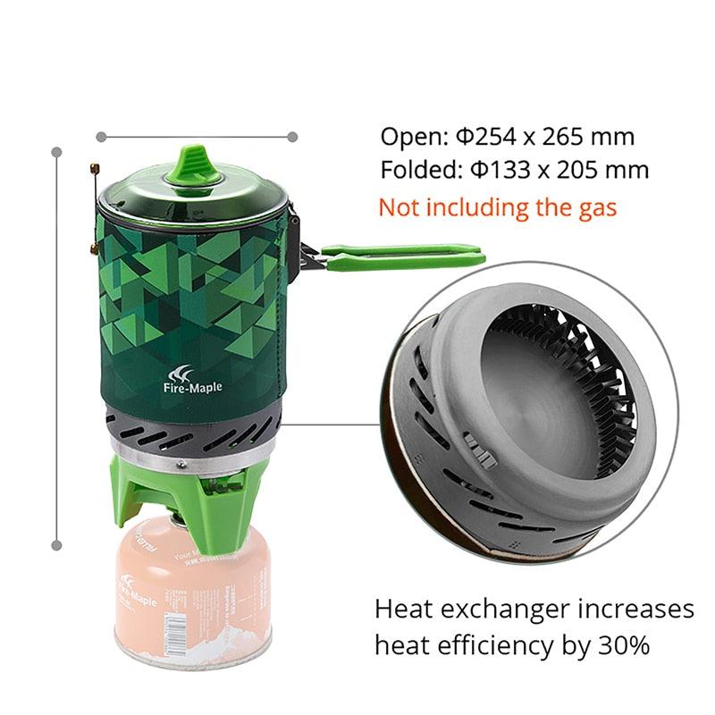 Fire Maple X2 Outdoor Gas Stove Burner Tourist Portable Cooking System With Heat Exchanger Pot FMS-X2 Camping Hiking Gas Cooker - Fit For Life Brands 