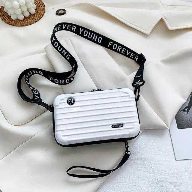 Luggage Small Bag Women&#39;s Crossbody Shoulder Personality Hand-Held Mini Suitcase-Style Box Small Square Women&#39;s Bag USAdrop