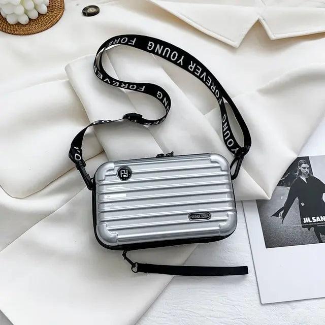 Luggage Small Bag Women&#39;s Crossbody Shoulder Personality Hand-Held Mini Suitcase-Style Box Small Square Women&#39;s Bag USAdrop