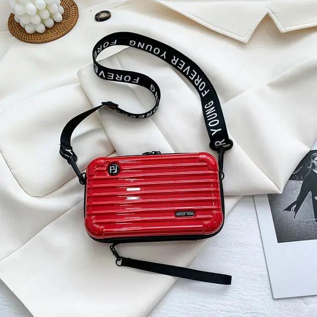 Luggage Small Bag Women&#39;s Crossbody Shoulder Personality Hand-Held Mini Suitcase-Style Box Small Square Women&#39;s Bag USAdrop
