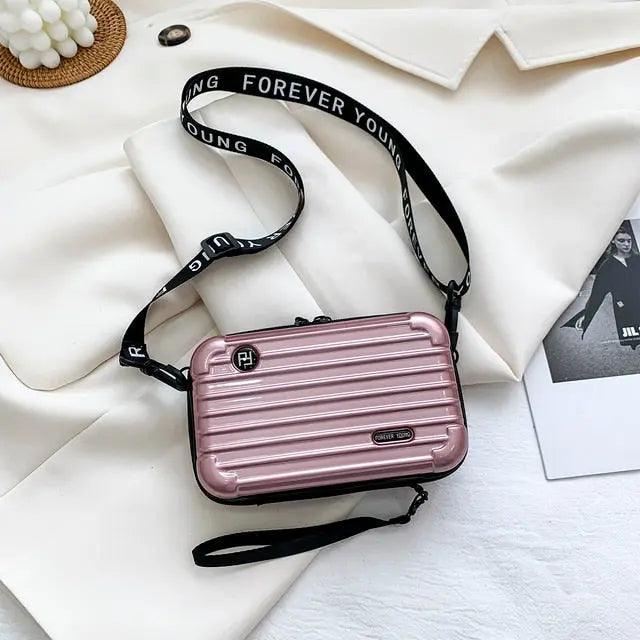 Luggage Small Bag Women&#39;s Crossbody Shoulder Personality Hand-Held Mini Suitcase-Style Box Small Square Women&#39;s Bag USAdrop
