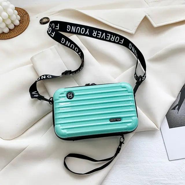 Luggage Small Bag Women&#39;s Crossbody Shoulder Personality Hand-Held Mini Suitcase-Style Box Small Square Women&#39;s Bag USAdrop