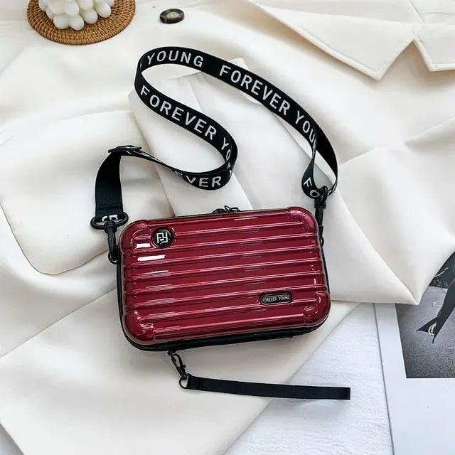Luggage Small Bag Women&#39;s Crossbody Shoulder Personality Hand-Held Mini Suitcase-Style Box Small Square Women&#39;s Bag USAdrop