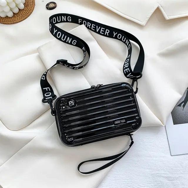 Luggage Small Bag Women&#39;s Crossbody Shoulder Personality Hand-Held Mini Suitcase-Style Box Small Square Women&#39;s Bag USAdrop