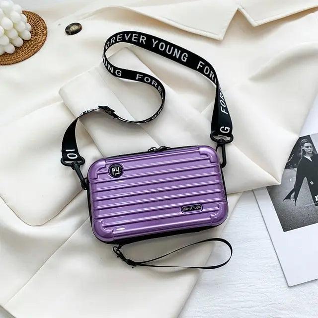 Luggage Small Bag Women&#39;s Crossbody Shoulder Personality Hand-Held Mini Suitcase-Style Box Small Square Women&#39;s Bag USAdrop