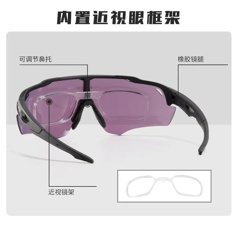 New cycling glasses half frame outdoor sports sunglasses men's and women's models windproof sand sunglasses goggles Hypersku