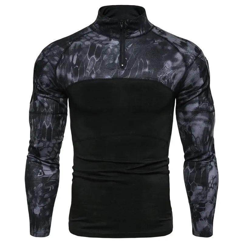 New mens Camouflage Tactical Military Clothing Combat Shirt Assault long sleeve Tight T shirt Army Costume Fit For Life Brands