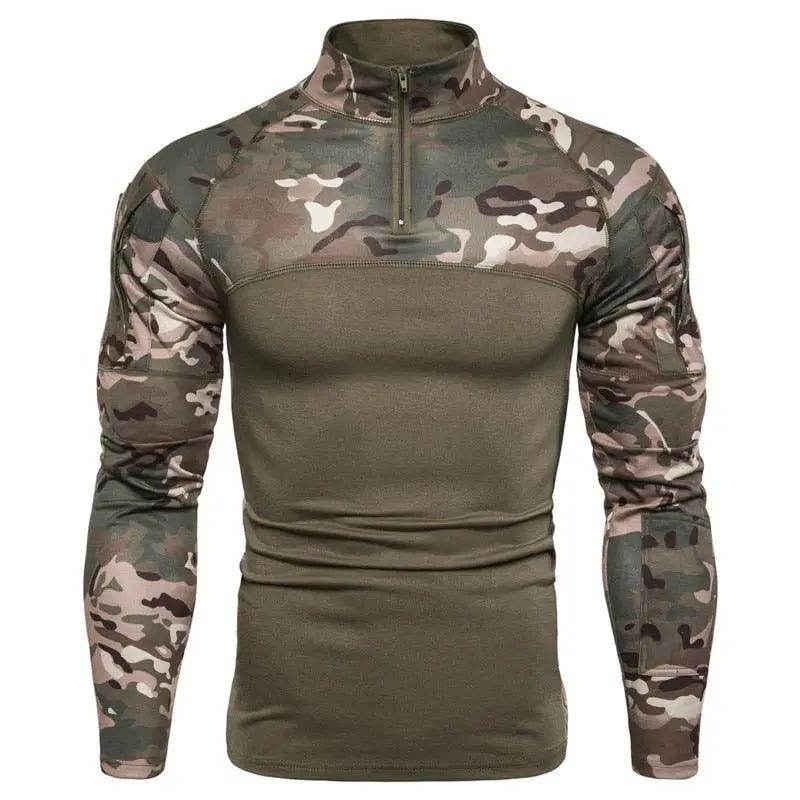 New mens Camouflage Tactical Military Clothing Combat Shirt Assault long sleeve Tight T shirt Army Costume Fit For Life Brands