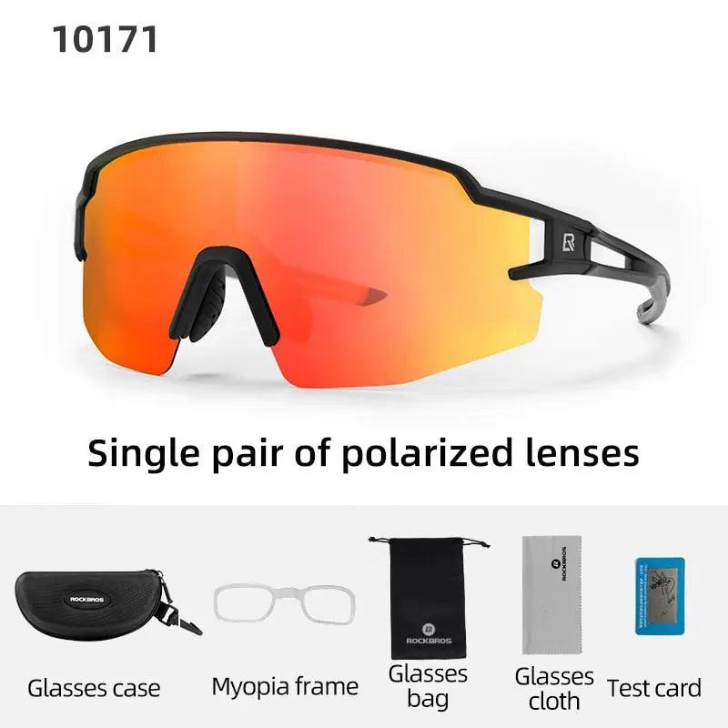 ROCKBROS Polarized Photochromic Cycling Glasses Bike Glasses Outdoor Sports MTB Bicycle Sunglasses Goggles Eyewear Myopia Frame Fit For Life Brands 