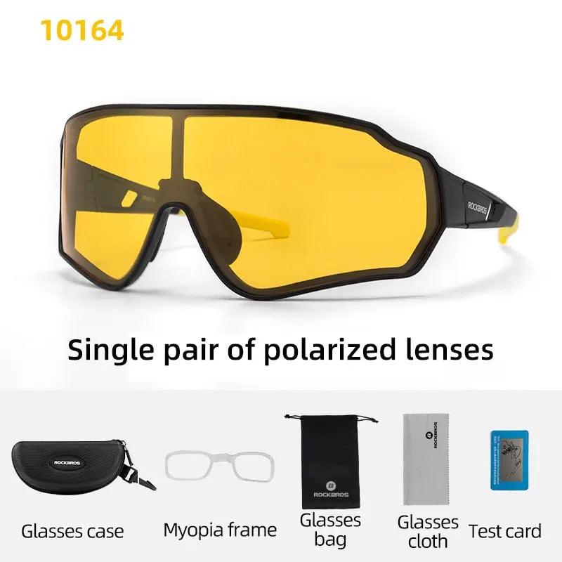 ROCKBROS Polarized Photochromic Cycling Glasses Bike Glasses Outdoor Sports MTB Bicycle Sunglasses Goggles Eyewear Myopia Frame Fit For Life Brands 