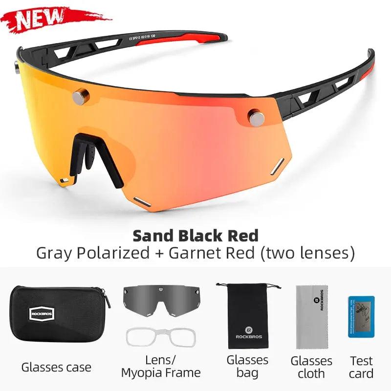 ROCKBROS Polarized Photochromic Cycling Glasses Bike Glasses Outdoor Sports MTB Bicycle Sunglasses Goggles Eyewear Myopia Frame Fit For Life Brands 