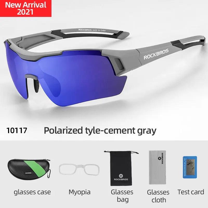 ROCKBROS Polarized Photochromic Cycling Glasses Bike Glasses Outdoor Sports MTB Bicycle Sunglasses Goggles Eyewear Myopia Frame Fit For Life Brands 