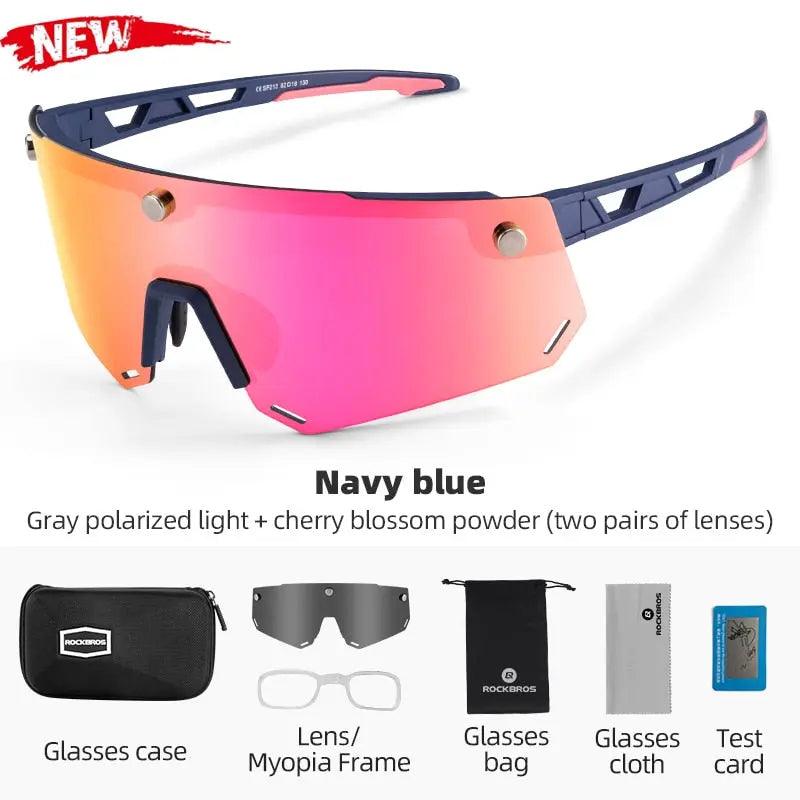 ROCKBROS Polarized Photochromic Cycling Glasses Bike Glasses Outdoor Sports MTB Bicycle Sunglasses Goggles Eyewear Myopia Frame Fit For Life Brands 