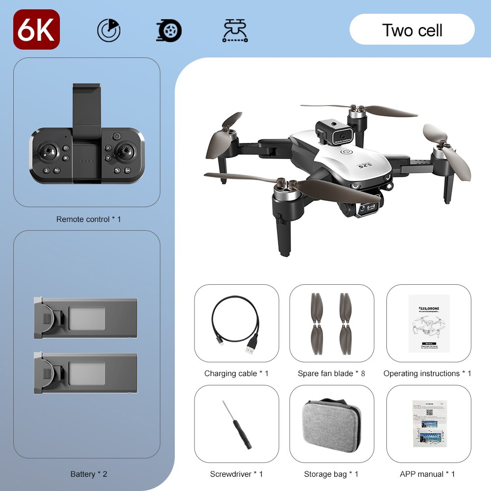 All New S2S Mini Drone 4k Professional 8K HD Camera. Brushless Foldable Drone.