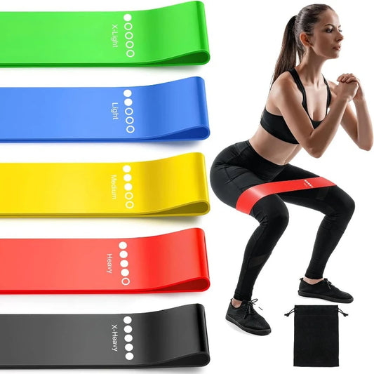 5PCS Resistance Bands for Men and Women Elastic Exercice Bands for Yoga Pilates Physical Therapy Home Gym Workout Stretch Bands
