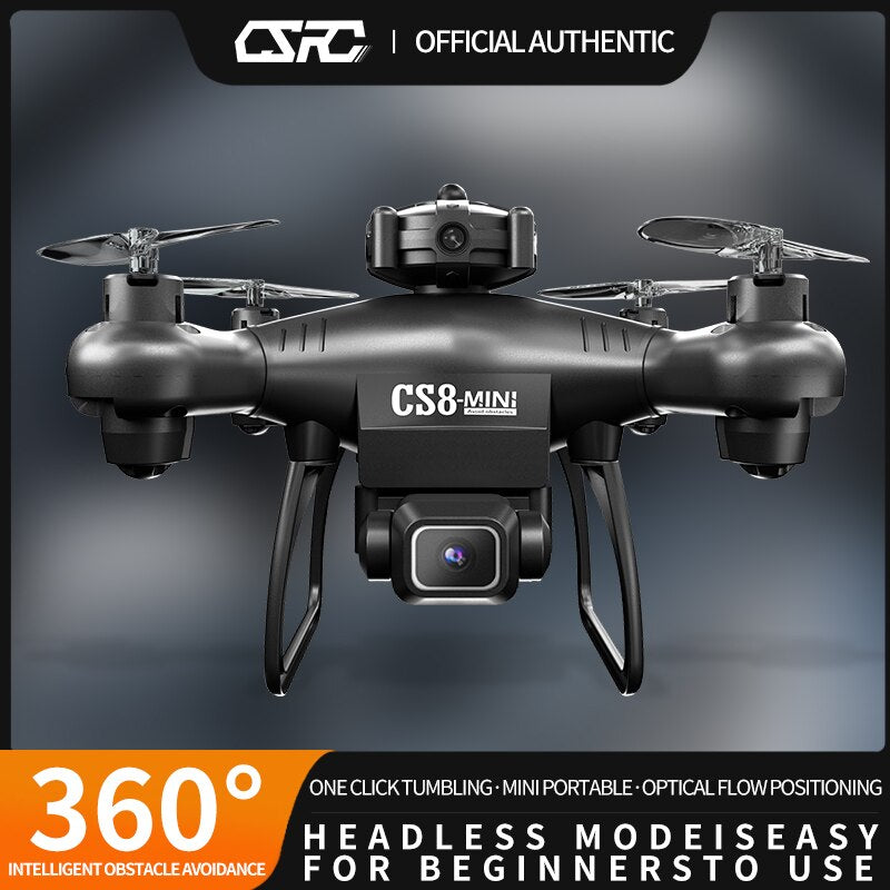 New Quality CS8 Mini Drone 4K Dual Camera HD Professional, 360 RC Wide Angle Adjustable Quadcopter.