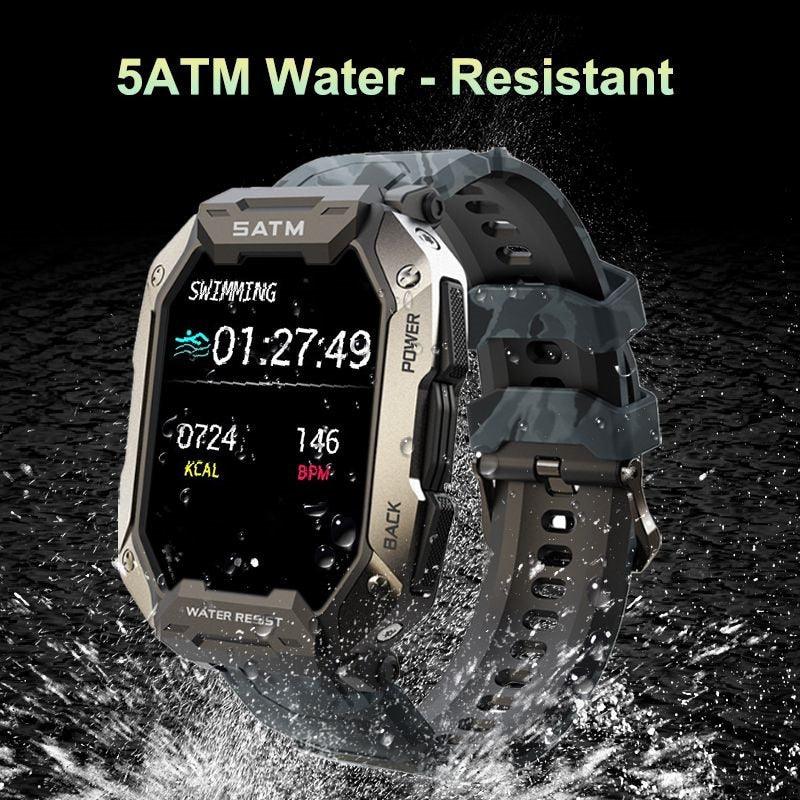 New Full Touch Smartwatch For Android Xiaomi Blood Pressure Oxygen Fitness Watch 5 Atm Waterproof Smart Watch Men Military - Fit For Life Brands 