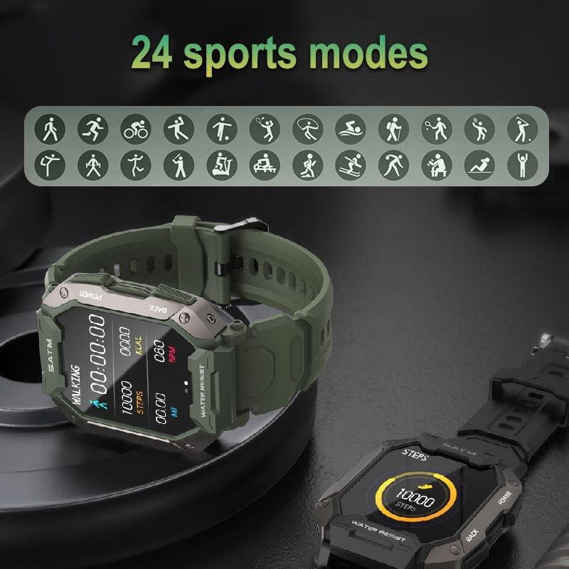 New Full Touch Smartwatch For Android Xiaomi Blood Pressure Oxygen Fitness Watch 5 Atm Waterproof Smart Watch Men Military - Fit For Life Brands 