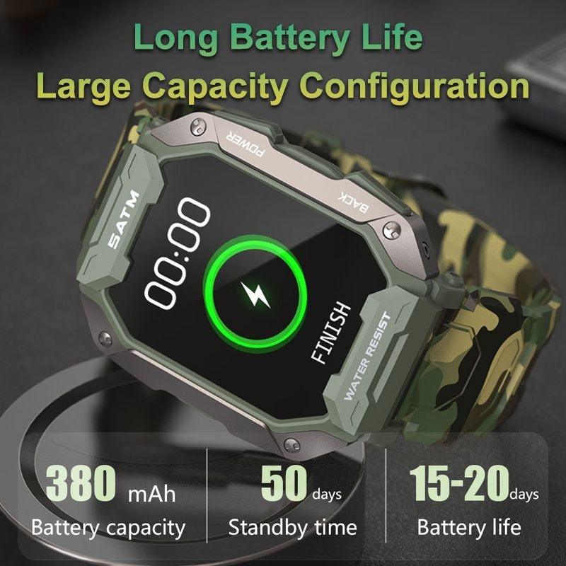 New Full Touch Smartwatch For Android Xiaomi Blood Pressure Oxygen Fitness Watch 5 Atm Waterproof Smart Watch Men Military - Fit For Life Brands 