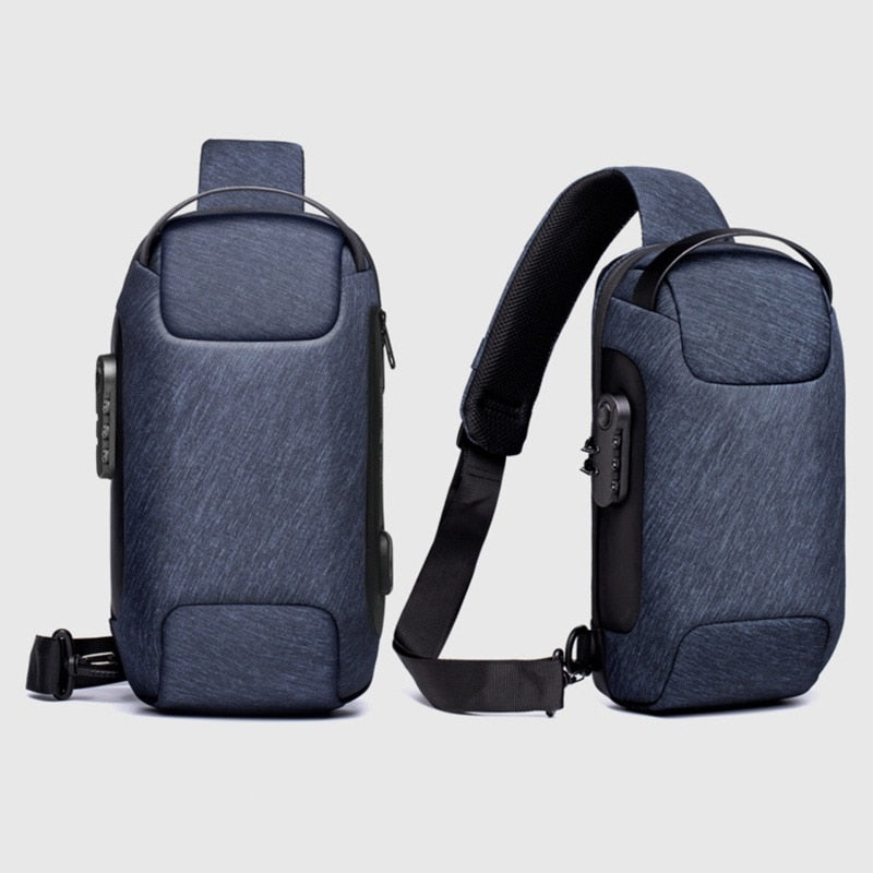 Chest Bag New Anti-thief Men Crossbody Bag Shoulder Bags USB Charging Short Trip For Male Travel Pack