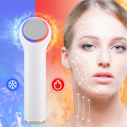 Heat & Cold Face Beauty Device 2 LED Lights Modes Electric Lifting Tightening Eyes Neck Double Chin Massager Skin Care Facial Tool
