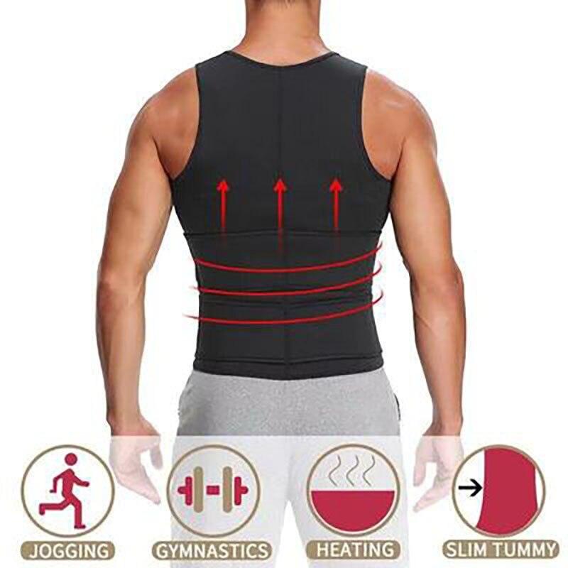 Men Body Shaper Waist Sauna Sweat Vest Compression Undershirt Shapewear Fat Burner Tank Tops Trainer Vest Slimming Shirt - Fit For Life Brands 