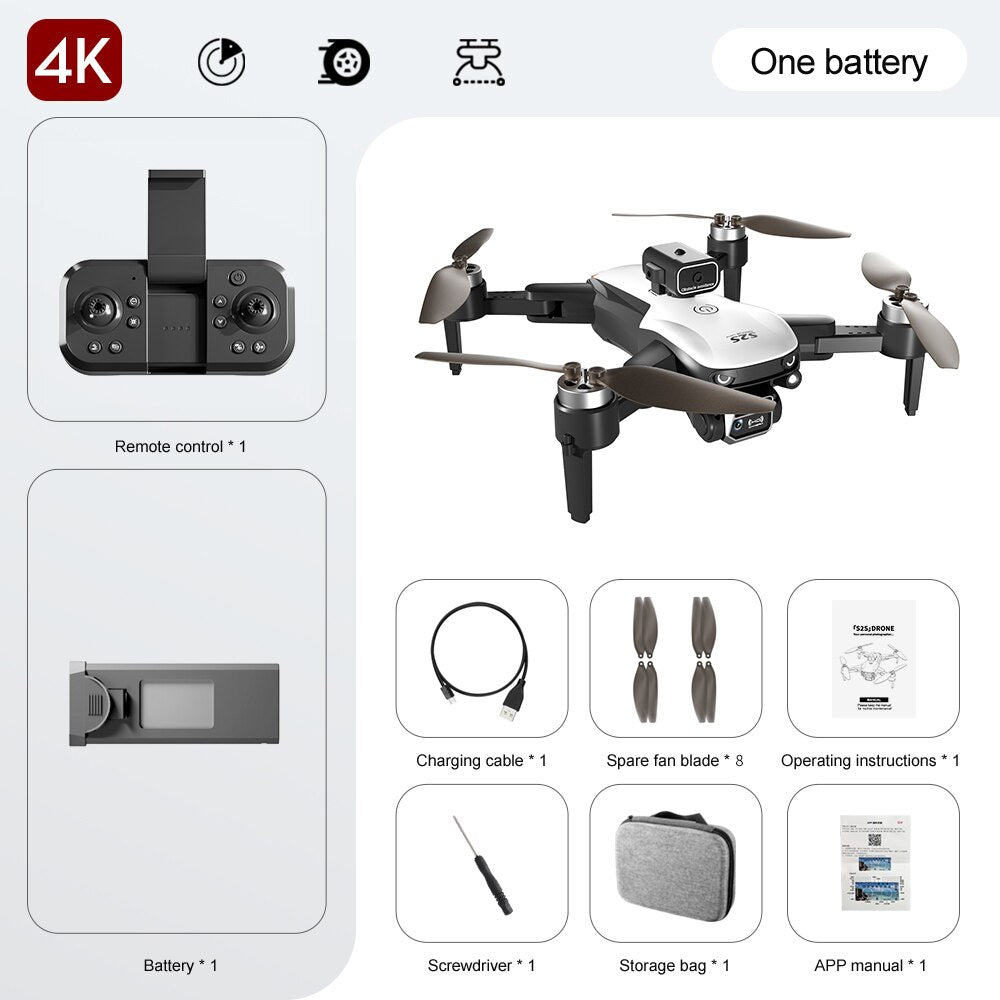 All New S2S Mini Drone 4k Professional 8K HD Camera. Brushless Foldable Drone.