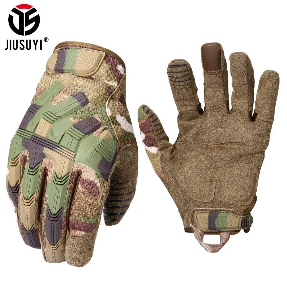 Tactical Full Finger Gloves Touch Screen Army Military Paintball Airsoft Combat Shooting Rubber Protective Anti-skid Men Women Fit For Life Brands