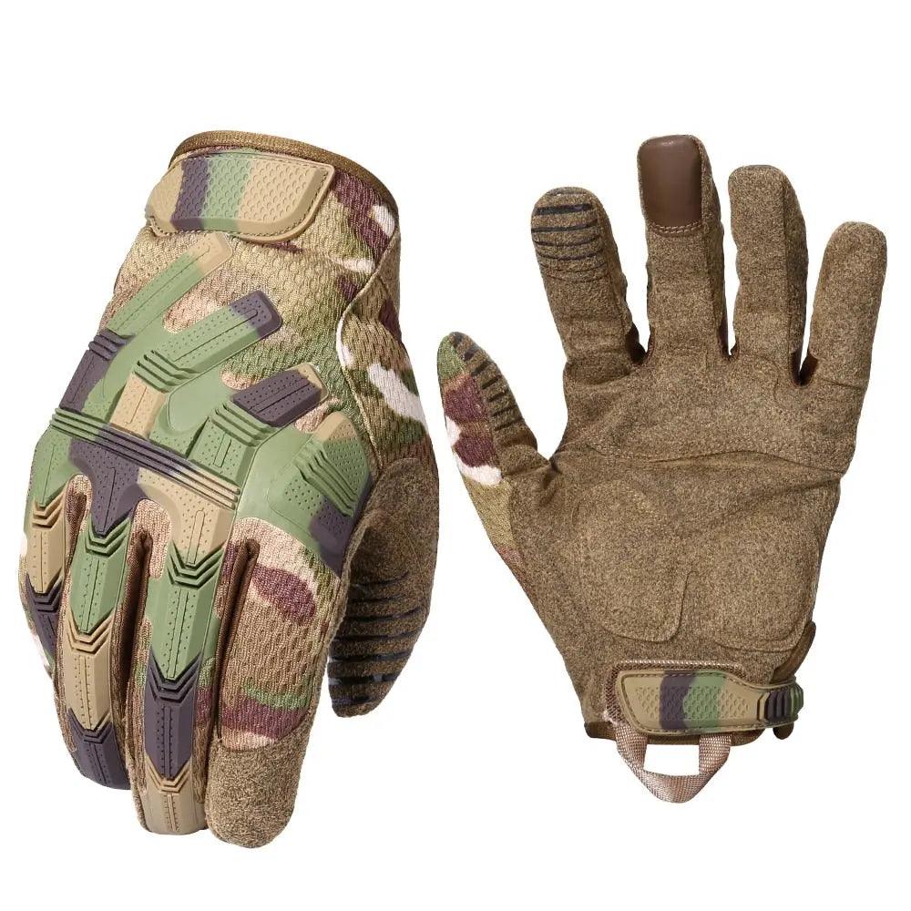 Tactical Full Finger Gloves Touch Screen Army Military Paintball Airsoft Combat Shooting Rubber Protective Anti-skid Men Women Fit For Life Brands