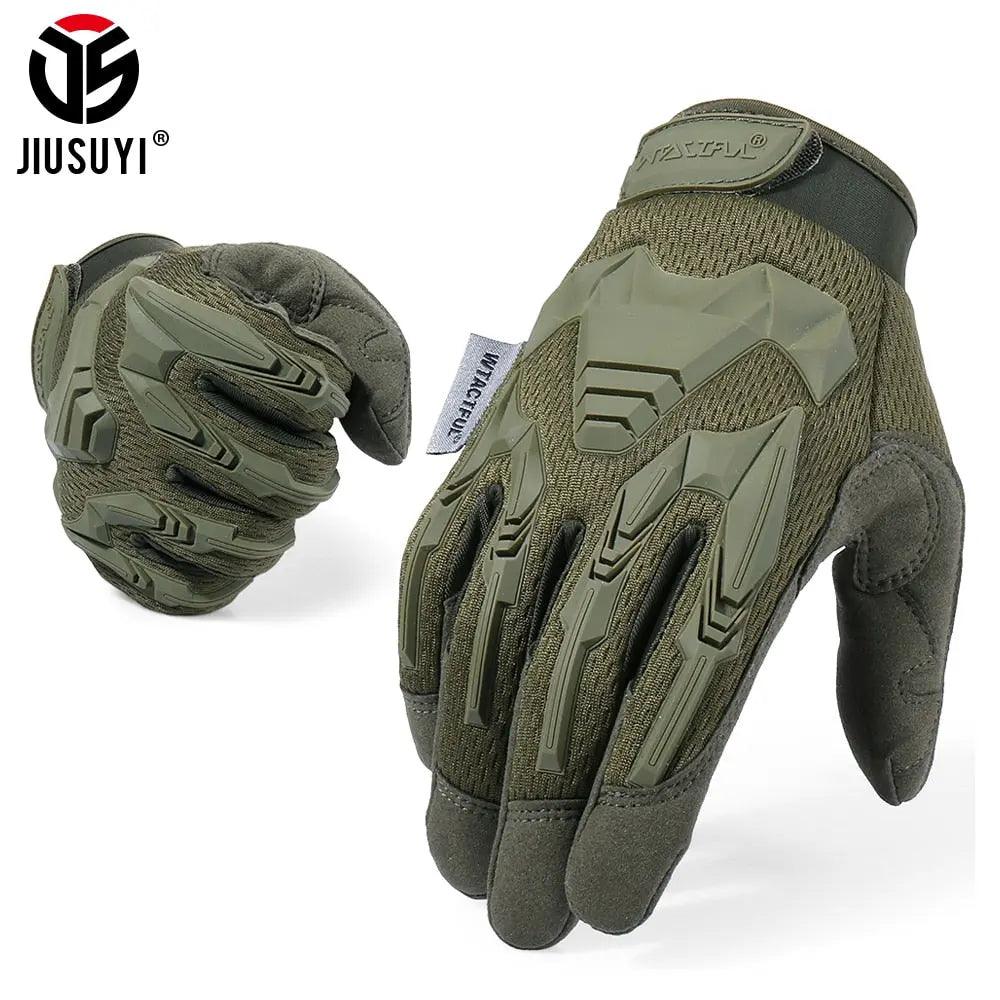 Tactical Military Gloves Army Paintball Shooting Airsoft Combat Bicycle Rubber Protective Anti-Skid Full Finger Glove Men Women Fit For Life Brands