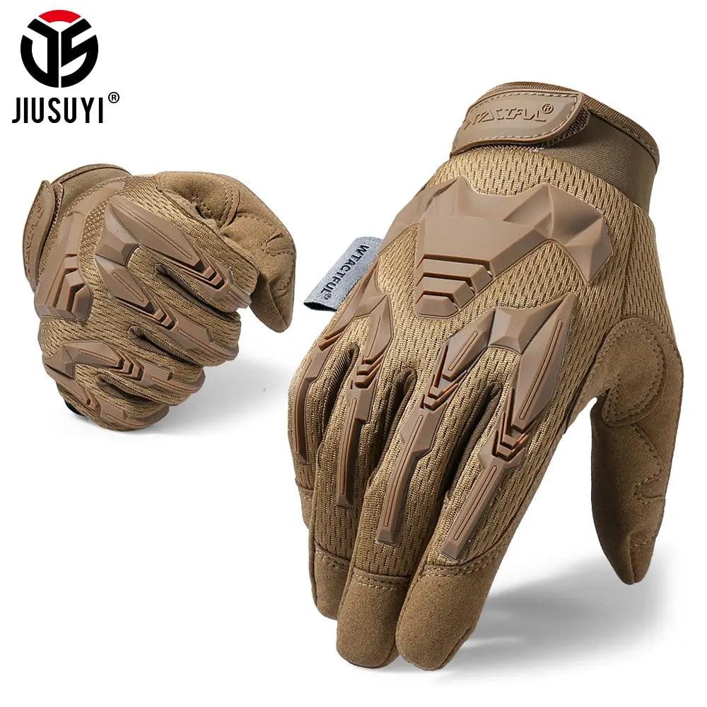 Tactical Military Gloves Army Paintball Shooting Airsoft Combat Bicycle Rubber Protective Anti-Skid Full Finger Glove Men Women Fit For Life Brands