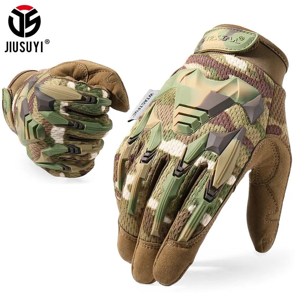 Tactical Military Gloves Army Paintball Shooting Airsoft Combat Bicycle Rubber Protective Anti-Skid Full Finger Glove Men Women Fit For Life Brands