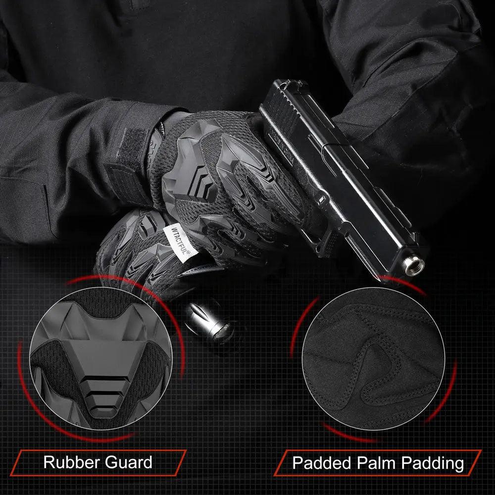 Tactical Military Gloves Army Paintball Shooting Airsoft Combat Bicycle Rubber Protective Anti-Skid Full Finger Glove Men Women Fit For Life Brands