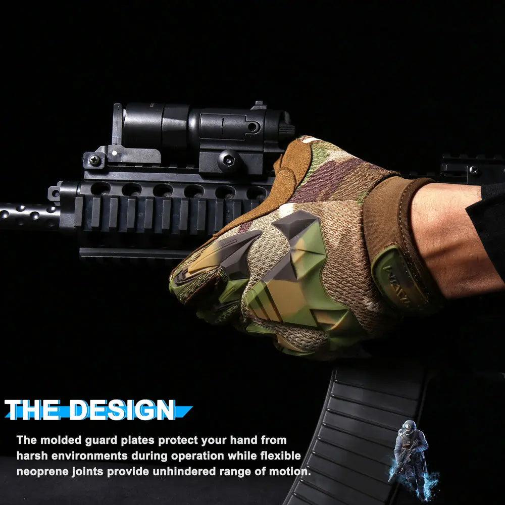 Tactical Military Gloves Army Paintball Shooting Airsoft Combat Bicycle Rubber Protective Anti-Skid Full Finger Glove Men Women Fit For Life Brands