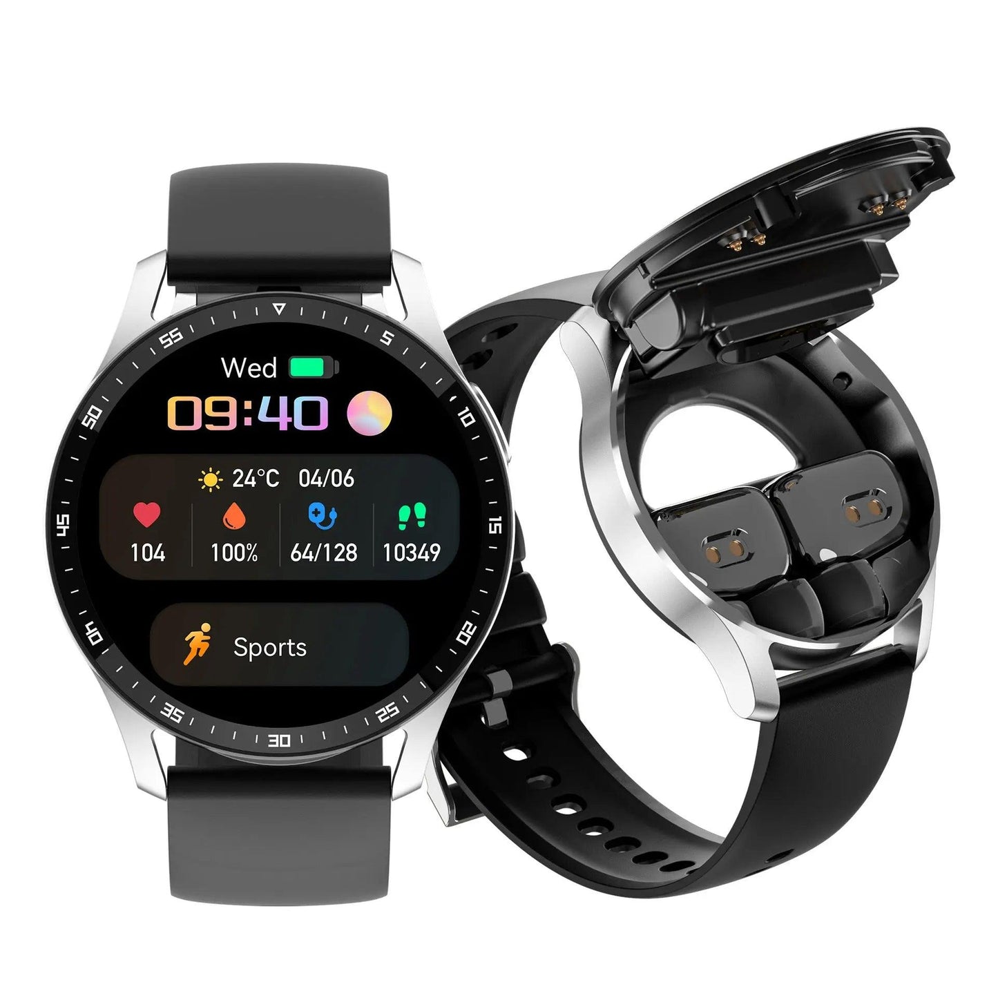 X7 Smart Bluetooth Talk Watch 2-in-1 Bluetooth TWS Headset Sports heart rate Music weather offline payment Hypersku