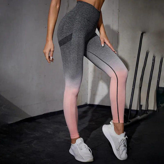 hanging dyed pants lulu nude gradient seamless fitness pants new sports yoga pants Hypersku