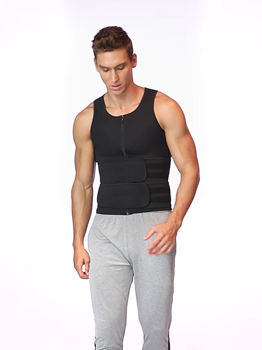 Men Body Shaper Waist Sauna Sweat Vest Compression Undershirt Shapewear Fat Burner Tank Tops Trainer Vest Slimming Shirt