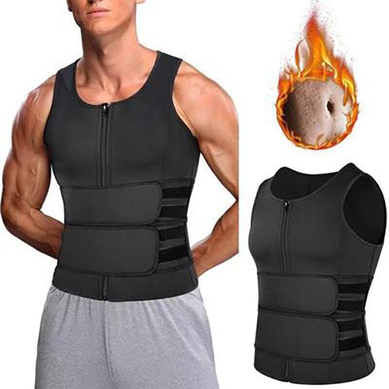 Men Body Shaper Waist Sauna Sweat Vest Compression Undershirt Shapewear Fat Burner Tank Tops Trainer Vest Slimming Shirt - Fit For Life Brands 