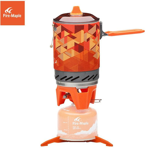 Fire Maple X2 Outdoor Gas Stove Burner Tourist Portable Cooking System With Heat Exchanger Pot FMS-X2 Camping Hiking Gas Cooker - Fit For Life Brands 