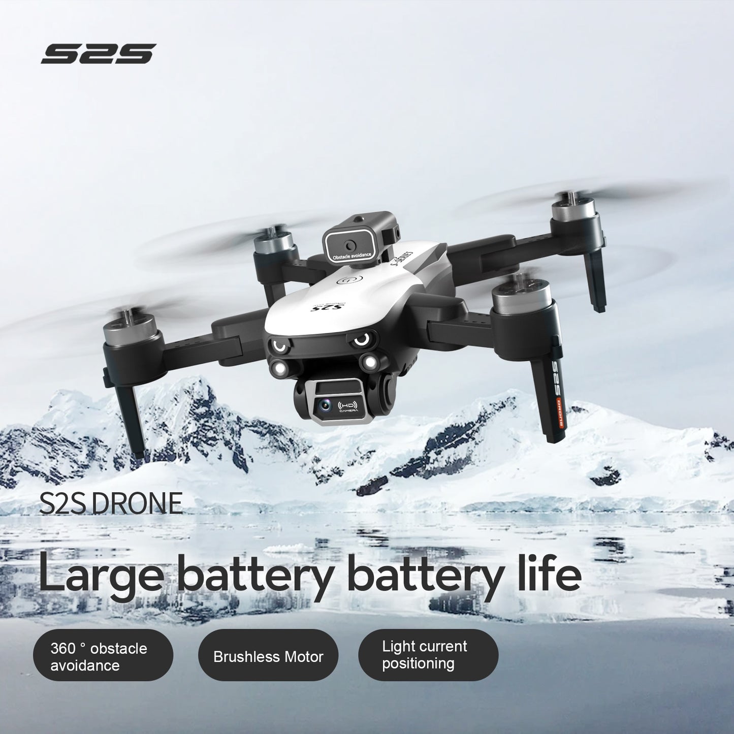 All New S2S Mini Drone 4k Professional 8K HD Camera. Brushless Foldable Drone.